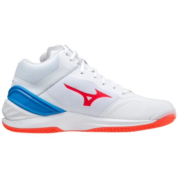 Promo 🔥 Handball Adulte Mizuno Chaussures Mizuno Wave Stealth Neo Mid BLANC 👏 achat pas cher 4